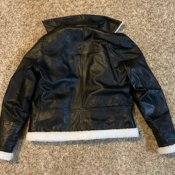 Jackets Junction Bomber Aviator Shearling Jacket - Picture 2 of 4